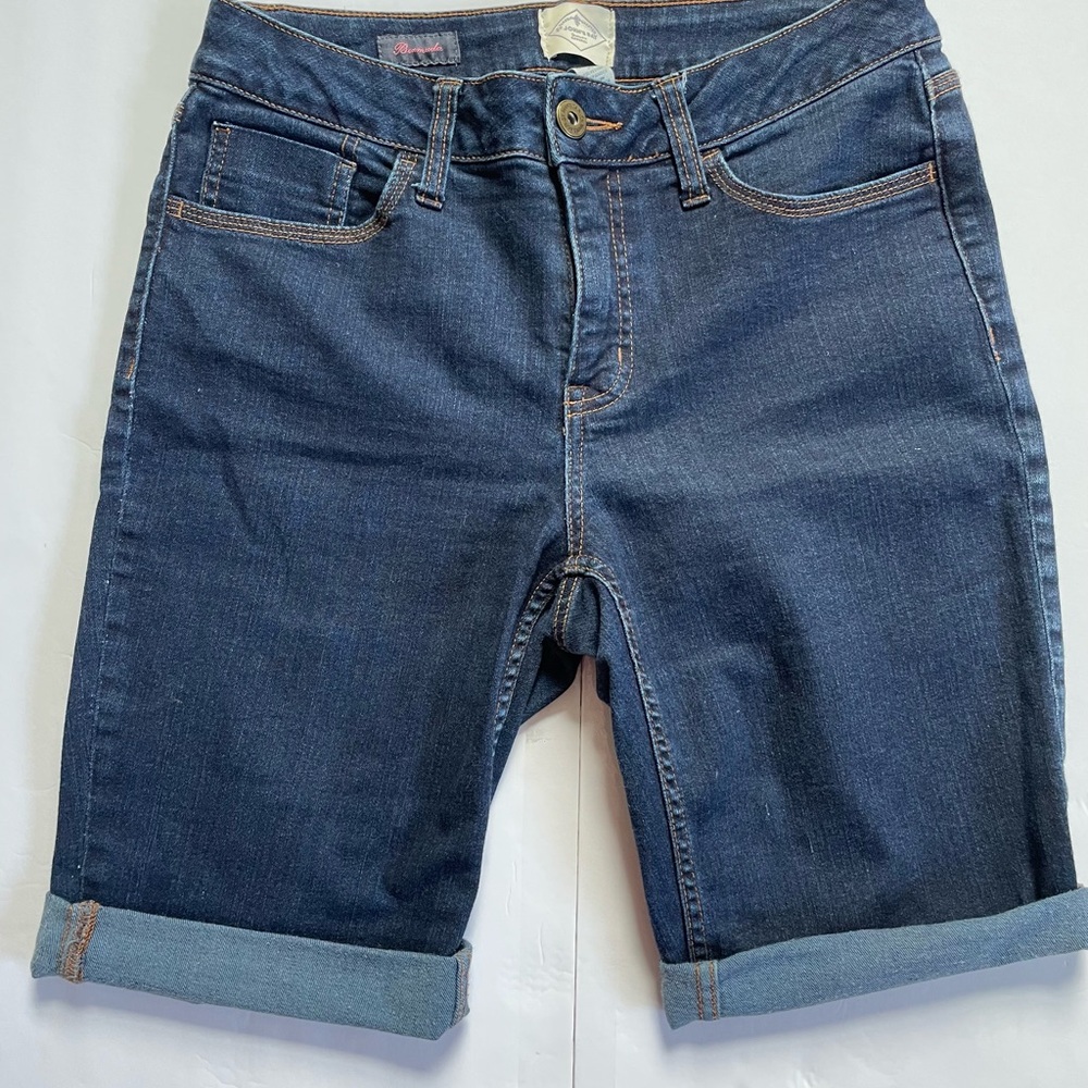 Dark Wash Denim Bermuda Shorts